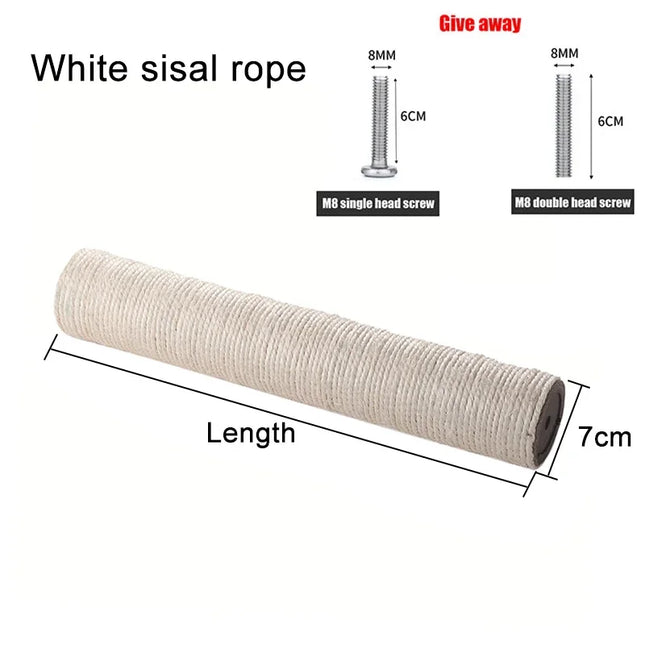 Cat Scratching Post for Cat Tree Tower DIY Cat Climbing Frame Replacement Post Sisal Rope Entangle Kitten Toy Scratch Furniture