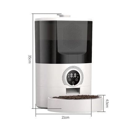 Smart Dual-Bowl Automatic Pet Feeder - Timer & App Control, Anti-Theft Design for Cats & Dogs