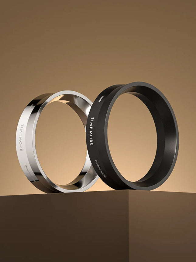 IN Stock TIMEMORE Espresso Powder Receiving Ring 58mm Stainless Steel Aluminium Alloy Powder Receiving Ring Coffee Accessories