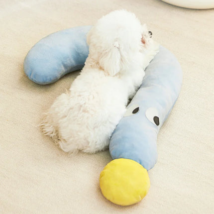 Pet Fleece Sleeping Pillow - Soft Neck Support for Dogs & Cats, 2 Shapes & Sizes