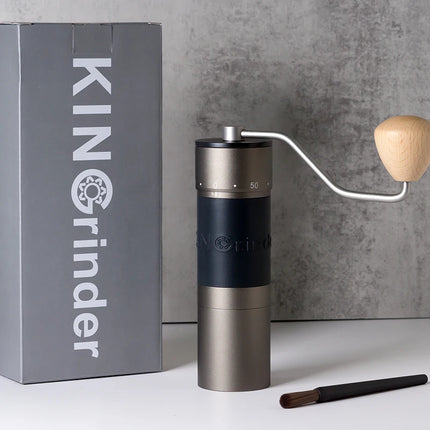 Kingrinder K4 /K6 manual coffee grinder portable mill 420stainless steel 48mm stainless steel Titanium plating burr