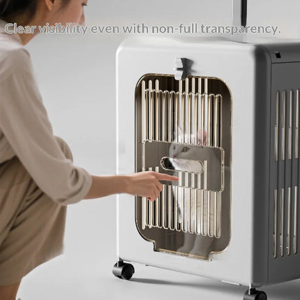 Foldable Rolling Pet Carrier Trolley - Airline Approved, Breathable, Lightweight, 4 Styles