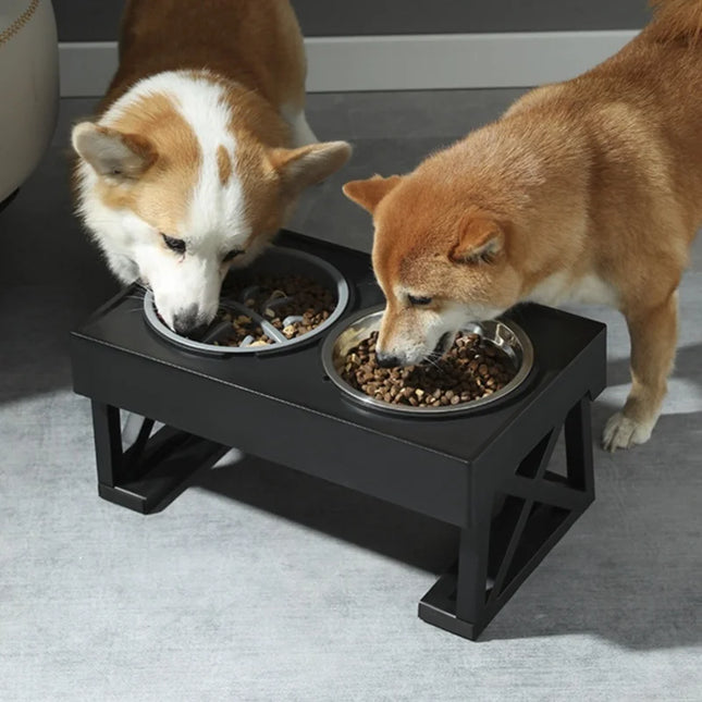 Slow Feeder Dog Bowl - Improve Digestion, Prevent Choking, ABS Plastic, Gray
