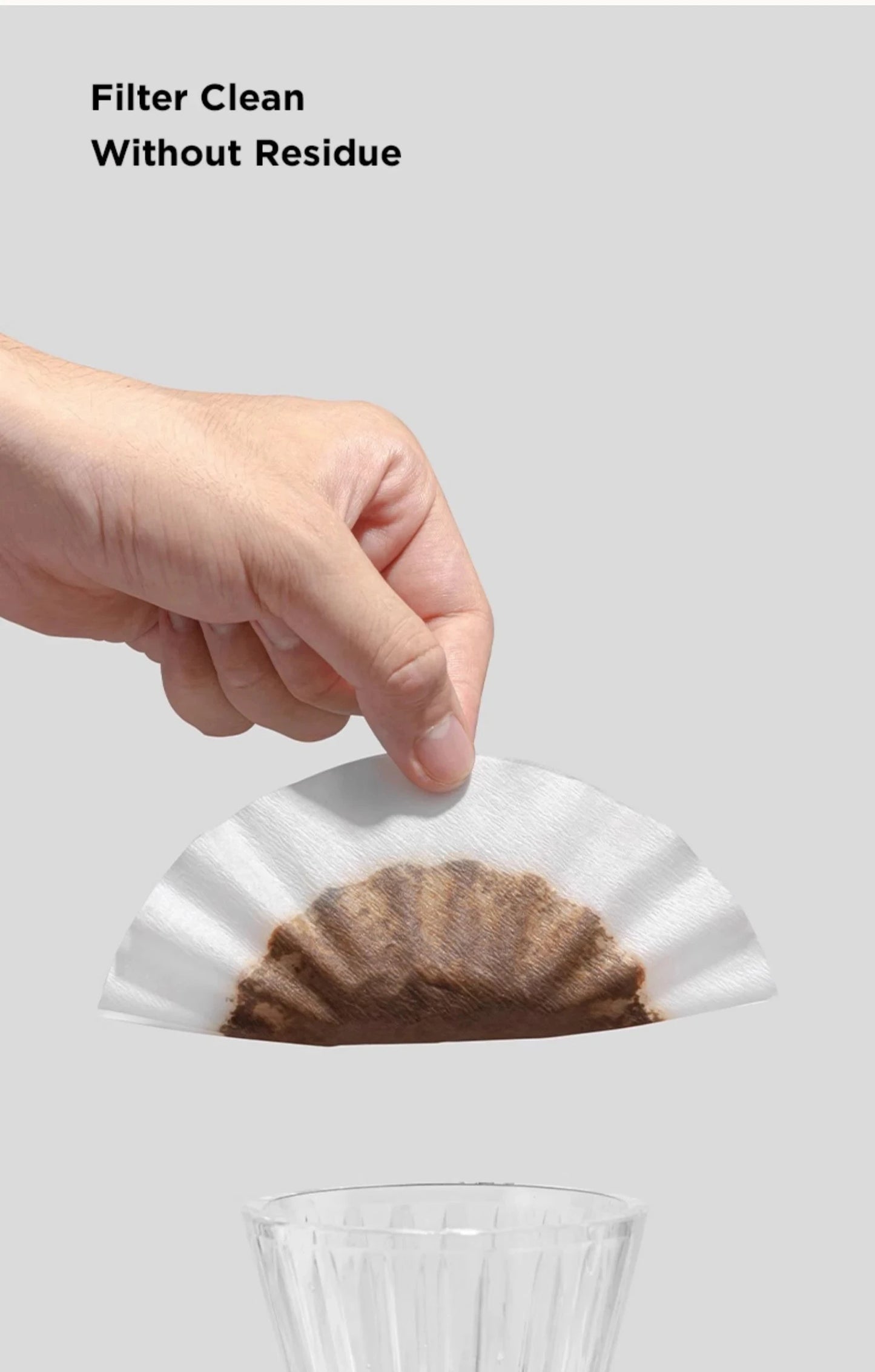 TIMEMORE 1-2Cups Basket Coffee Paper Filter Pour Over Filter Papers 50 Sheets, Fits B75 Coffee Dripper & 1-2 Cups Basket Dripper