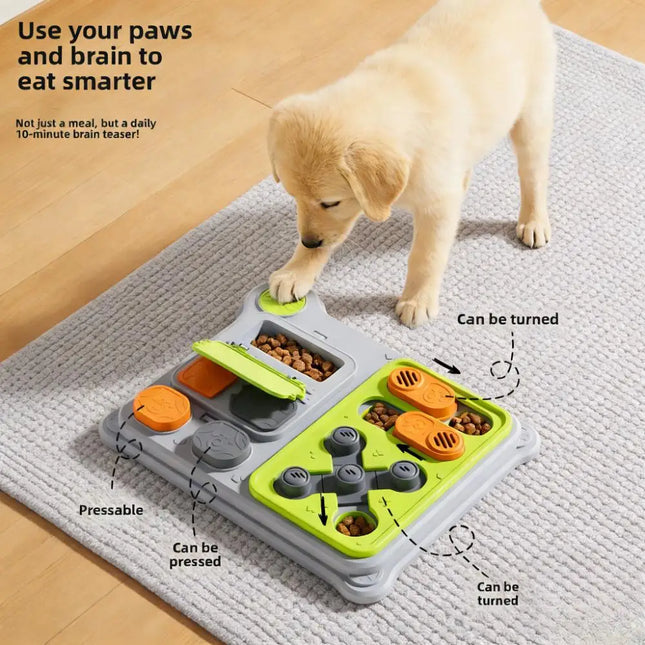 Interactive Dog Puzzle Toy - Treat Dispensing Feeder for Small, Medium & Large Dogs