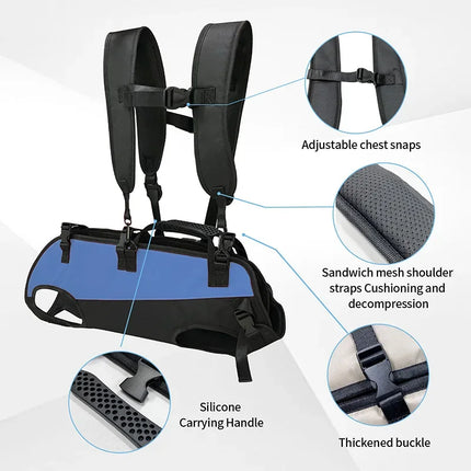 Dog Support Backpack Carrier - Lift Assist for Senior, Injured & Disabled Dogs on Stairs & Cars