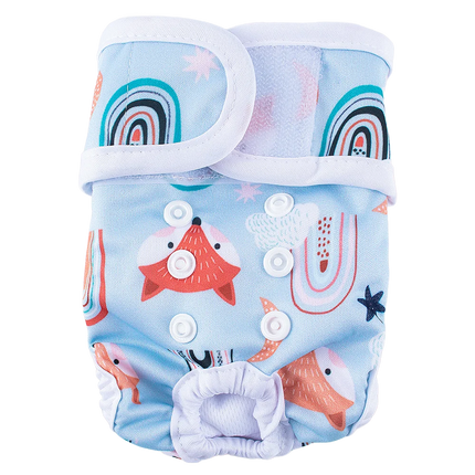 Washable Reusable Dog Diapers for Female Dogs-PUL Waterproof & Breathable,Multi-Layer Absorbent Core,Leak-Proof Tail Hole Design