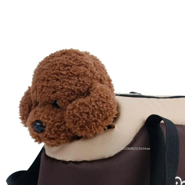 Oxford Fleece Dog Sling Carrier - S(38x20x25cm, up to 6kg) / L(43x30x28cm, up to 12kg), Built-in Hook, Windproof, Style A & B