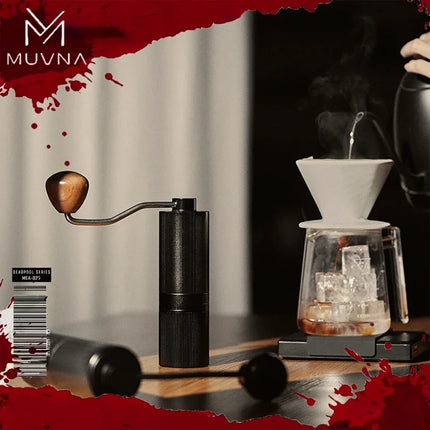 IN Stock MUVNA GM1 Adjustable Manual Coffee Grinder Coffee Grinder with Stainless Steel 38mm Conical Burr Portable Grinder