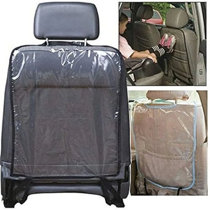Car Seat Back Kick Mat Protector for Kids & Pets - Anti-Mud PVC Cover, 58x44cm