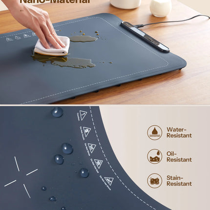 Electric Warming Tray, Full Surface Warming Mat for Food, Rollable and Portable, Fast Heating Pad with 3 Temperature Control