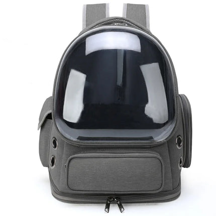 Breathable Nylon Pet Cat Carrier Bag - Outdoor Travel Backpack, 42x27x34cm, Green/Grey/Khaki