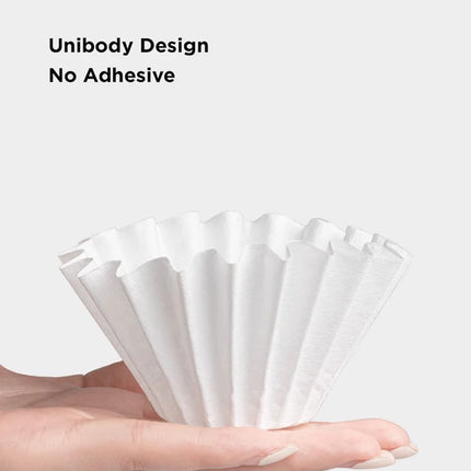 TIMEMORE 1-2Cups Basket Coffee Paper Filter Pour Over Filter Papers 50 Sheets;Fits B75 Coffee Dripper & 1-2 Cups Basket Dripper