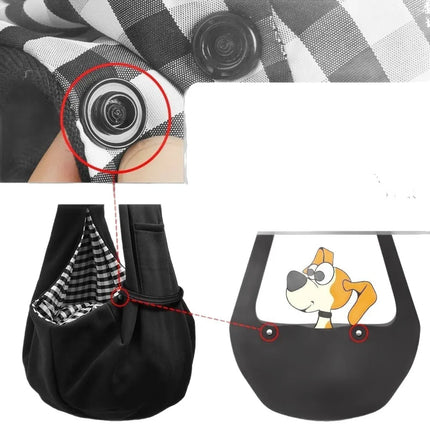 Premium Puppy Sling Carrier - up to 10lb, Safety Buckle, Front Pocket, Gray/Black/Other Style