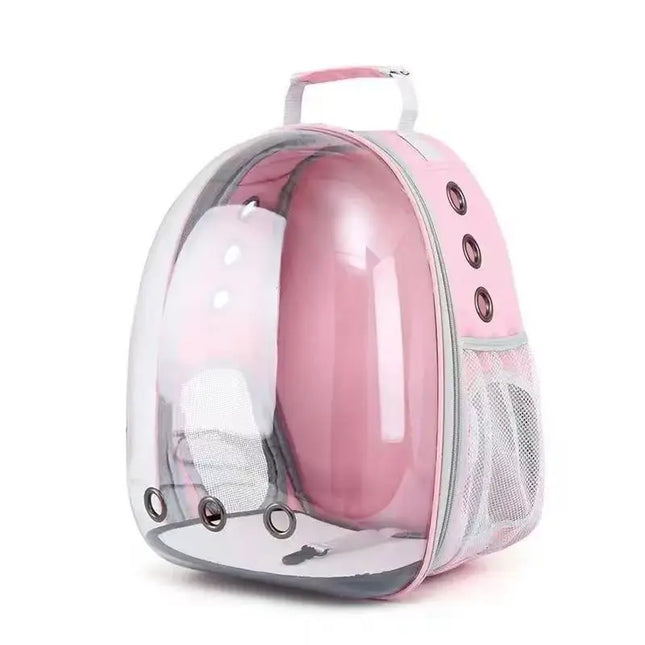 Airline Approved Cat Carrier Backpack - 36x26x40cm, up to 8kg, 9 Vents, Pink/Gray/Black