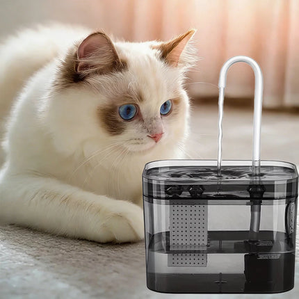 1.5L Ultra-Quiet Cat Water Fountain - Anti-Dry Burn, Circulating Filter, 25-30dB for Cats & Dogs