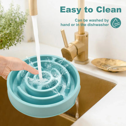 Maze Style Slow Feeder Dog Bowl - Non-Slip, Anti-Gulping for Dogs & Cats