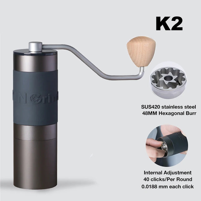 Kingrinder manual coffee grinder portable mill 420stainless steel 38mm/48mm burr K0/K1/ k2 /k3