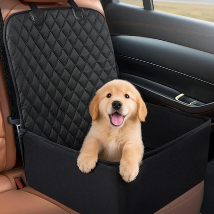 Dog Car Booster Seat - Waterproof Semi-Enclosed Oxford Fabric with Anti-Slip Base, 50x41x24cm