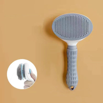 Pet Grooming Brush & Stainless Steel Comb for Dogs & Cats - Long Hair Detangling Tool