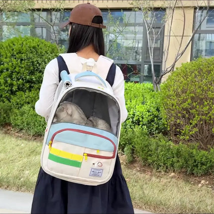 Large Capacity Breathable Pet Shoulder Backpack - Comfortable Outdoor Carrier, 2 Styles