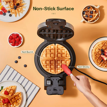 4-Slice Belgian Waffle Maker, 3 Browning Levels with Nonstick Square Waffler Iron Plates, 1200 Watts, Compact Design