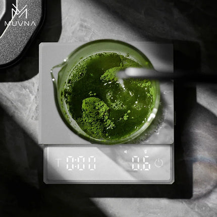 IN Stock MUVNA Prosecco Mini Digital Coffee Scale, 0.1g High Precision Electronic Scale Espresso/Drip Coffee with Tare Function