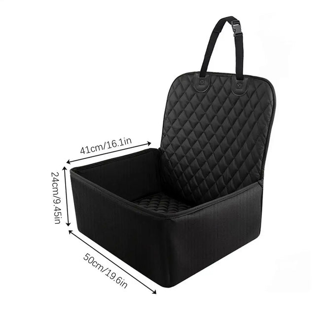 Dog Car Booster Seat - Waterproof Semi-Enclosed Oxford Fabric with Anti-Slip Base, 50x41x24cm