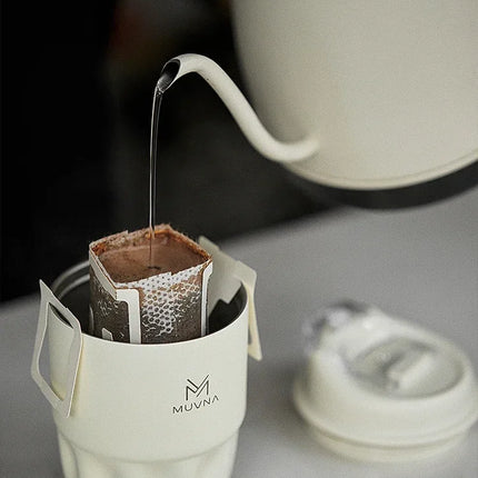 IN Stock MUVNA Coffee Insulated Cup, 260ML/450ML Outdoor Portable Ice Cup Travel Coffee Mug Spill Proof with Lid Car Thermos Cup