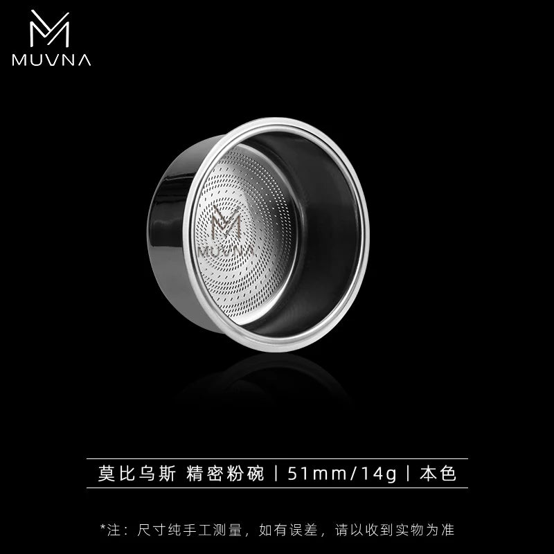 MUVNA Coffee Espresso Filter Baskets Precision MOBIUS M-055 51/53/58mm Coffee Machine Handle Extraction Powder Bowl 18/20/22g