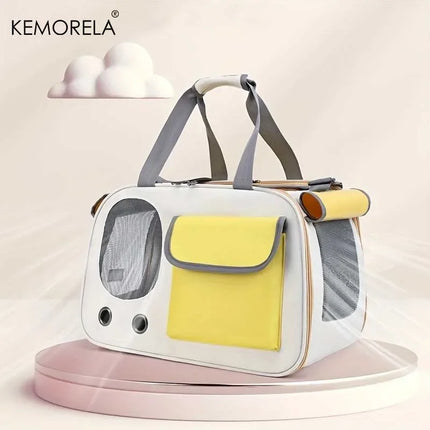 Portable Nylon Pet Carrier Bag for Cats & Small Dogs - Travel & Outdoor, Yellow/Green/Black