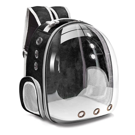 Space Capsule Transparent Pet Carrier Bag - Breathable Bicycle Carrier for Cats & Dogs, 4 Colors