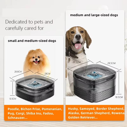 5.5L Large Automatic Dog & Cat Water Fountain - Multi-Pet Dispenser with Filter