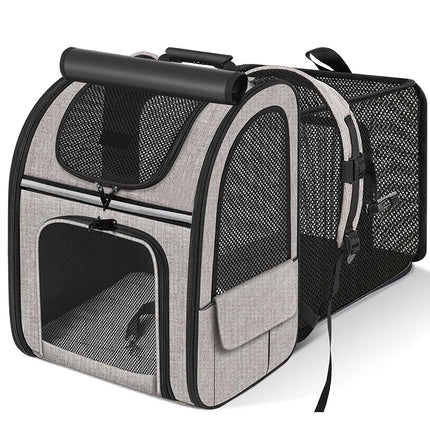 Expandable Cat Carrier Backpack with Shade Cover - Breathable Oxford Mesh, 4 Colors