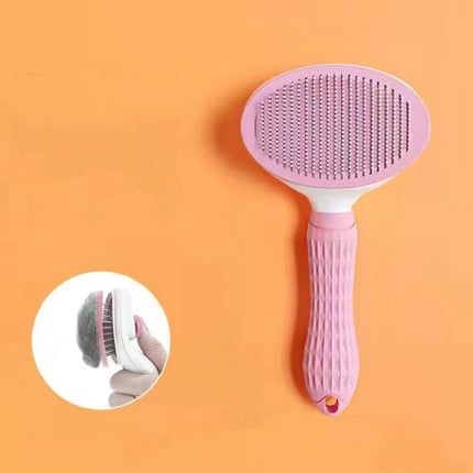 Pet Grooming Brush & Stainless Steel Comb for Dogs & Cats - Long Hair Detangling Tool
