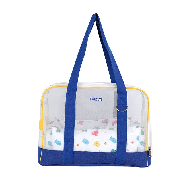 Breathable Nylon Pet Carrier Backpack - up to 6kg, Bag + Mat Options, Blue/Gray