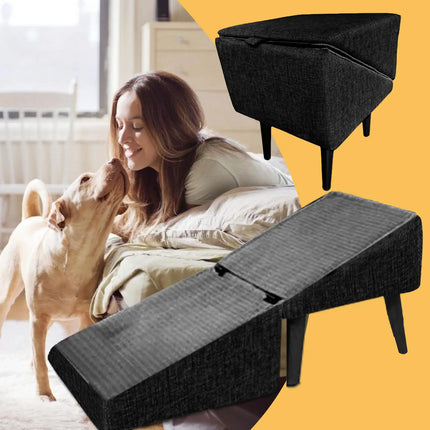Foldable Dog Ramp for Bed & Vehicle - Non-Slip, Supports up to 50kg