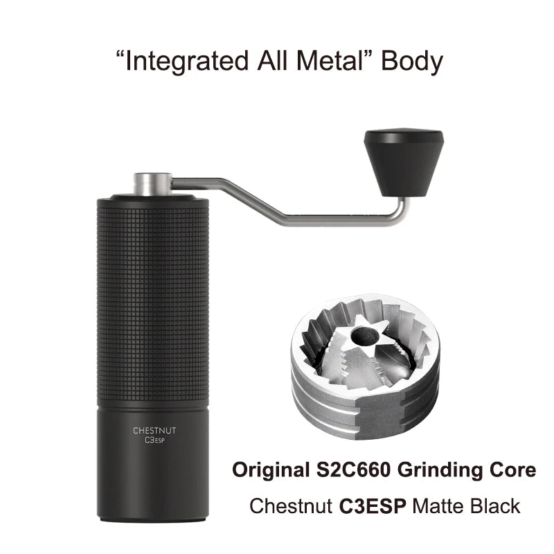 TIMEMORE Chestnut C3S / C3ESP Manual Coffee Grinder Upgrade All-metal Body & Anti-slip Design Portable Grinder S2C Burr Inside