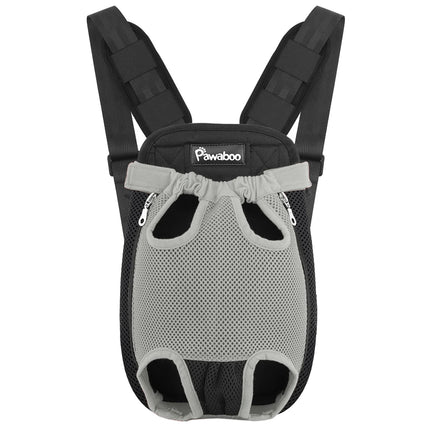 Pawaboo Adjustable Pet Front Carrier Backpack - S/M/L/XL, Locking Zipper, Hiking & Camping, 5 Colors