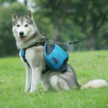Oxford Dog Self-Carry Saddle Backpack - S(7.5-18kg)/M(18-28kg)/L(28-40kg), Reflective, Orange/Blue/Red/Black
