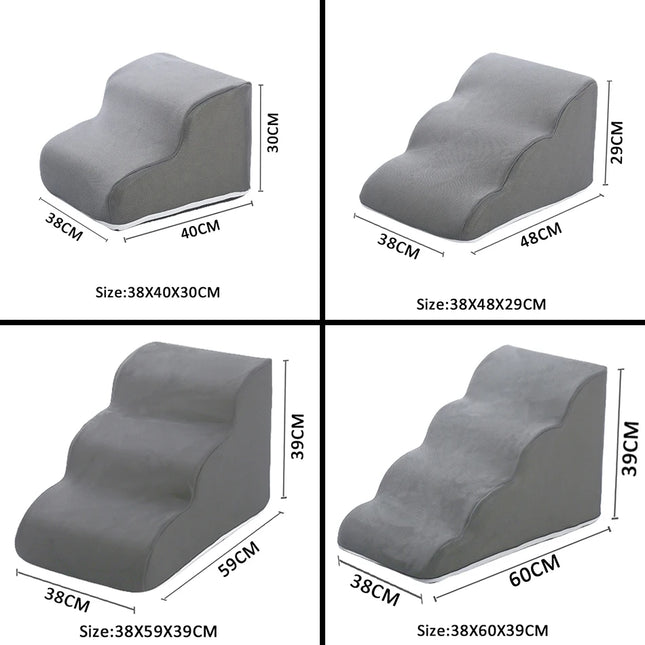 Pet Ladder Steps - Non-Slip Dog & Cat Ramp for Sofa and Bed (2/3/4 Steps)