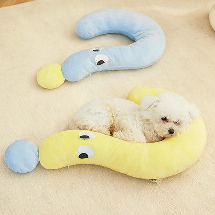Pet Fleece Sleeping Pillow - Soft Neck Support for Dogs & Cats, 2 Shapes & Sizes