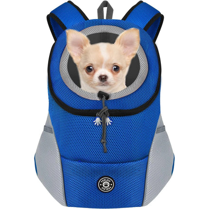 Dog Front Carrier Backpack for Hiking, Camping & Motorcycle - Breathable Nylon, S/M/L, 1-12kg