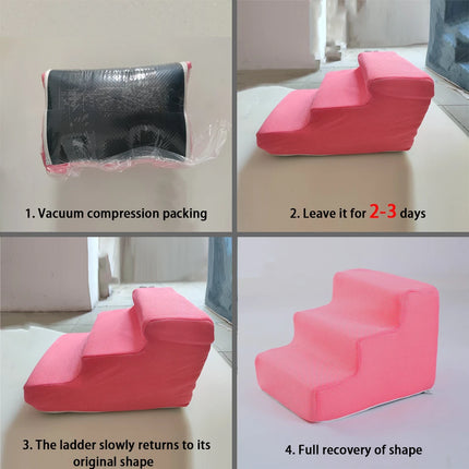 Pet Ladder Steps - Non-Slip Dog & Cat Ramp for Sofa and Bed (2/3/4 Steps)