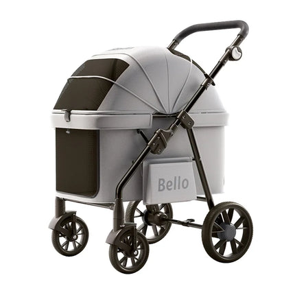 Portable 3-Wheel Pet Stroller - Foldable Dog & Cat Jogger with Storage Basket