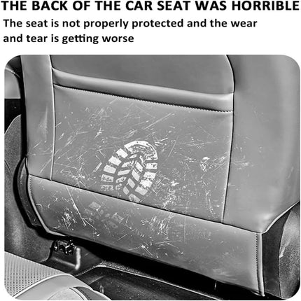 Car Seat Back Kick Mat Protector for Kids & Pets - Anti-Mud PVC Cover, 58x44cm