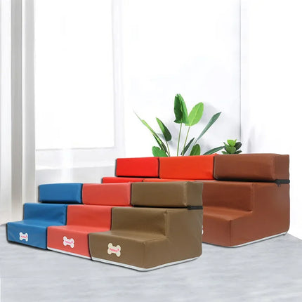 Hot Dog House Dog Stairs Pet  Stairs for Small Dog Cat Pet Ramp Ladder Anti-slip Removable Dogs Bed Stairs Pet Supplies