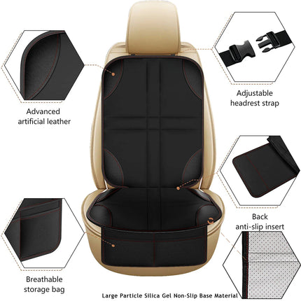 Car Seat Protector Cover for Kids & Pets - Non-Slip, Waterproof Oxford Fabric with Storage Pockets