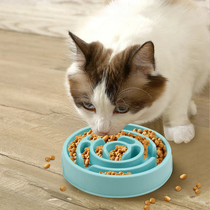 Maze Style Slow Feeder Dog Bowl - Non-Slip, Anti-Gulping for Dogs & Cats