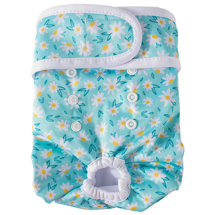 Washable Reusable Dog Diapers for Female Dogs-PUL Waterproof & Breathable,Multi-Layer Absorbent Core,Leak-Proof Tail Hole Design